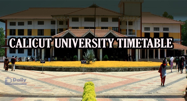 Calicut University Timetable