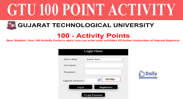 GTU 100 Point Activity