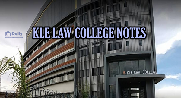 KLE Law College Notes
