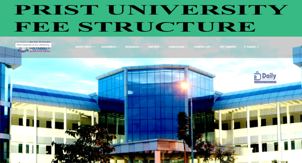 Prist University Thanjavur Fee Structure