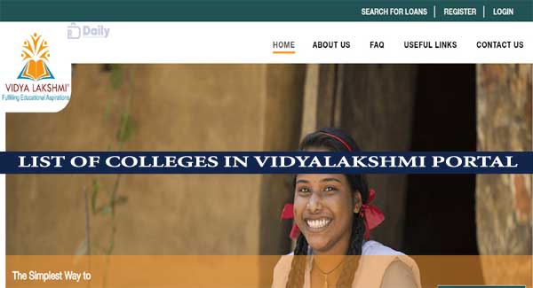 List of Colleges in Vidyalakshmi Portal
