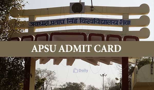 APS University 1st Sem Admit Card