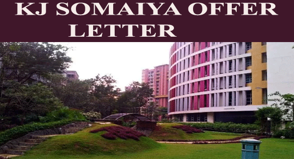 KJ Somaiya Offer letters