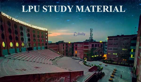 LPU Study Material