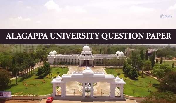 Alagappa University Online Question Paper