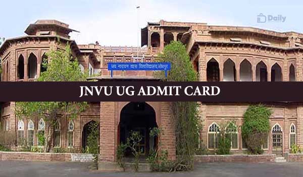 JNVU UG Final Exam Admit Card