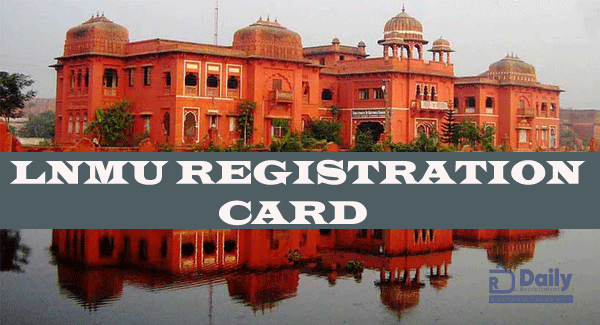 LNMU Registration Card Download