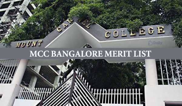 MCC Bangalore BBA BA Merit List