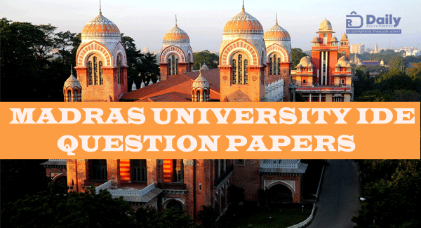 Madras University IDE Question Papers