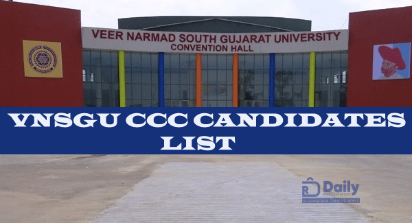 VNSGU CCC Candidates List