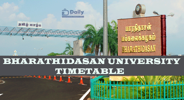 Bharathidasan University UG PG Timetable