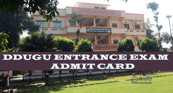 DDU Entrance Exam Admit Card