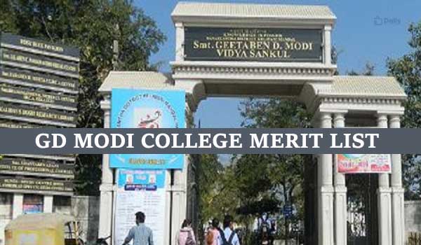 GD Modi College Palanpur Merit List