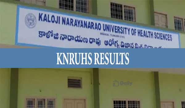 KNRUHS MBBS Final Year Results