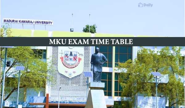 MKU Exam Time Table