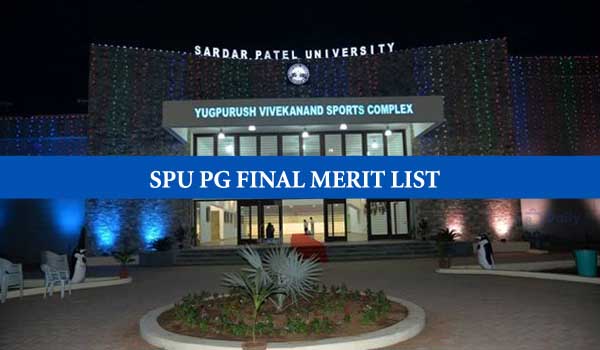 SP University PG Final Merit List
