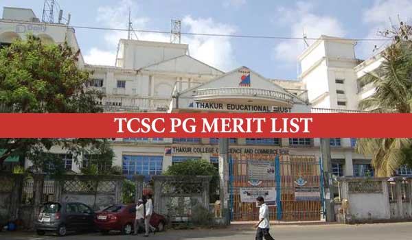 TCSC PG 1st Merit List