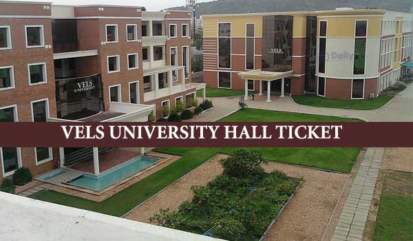 Vels University Hall Ticket