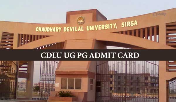 CDLU UG PG Admit Card