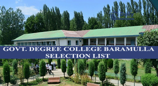 Baramulla College UG Selection List