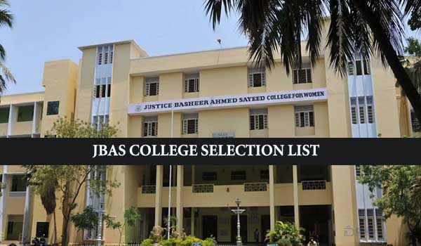 JBAS College Selection List