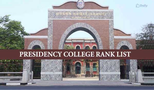 Presidency College Chennai Rank List