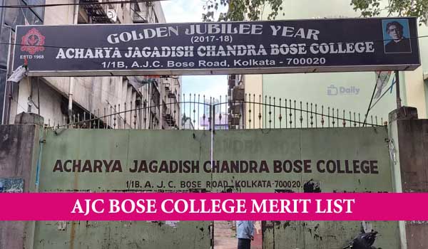 AJC Bose College UG Merit List