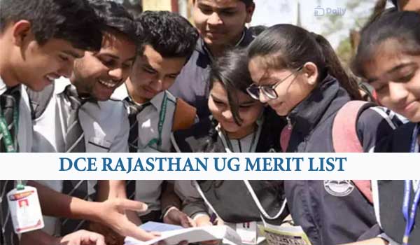 DCE Rajasthan UG First Merit List