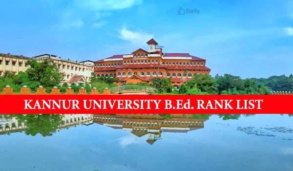 Kannur University B.Ed Rank List