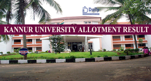 Kannur University UG 3rd Allotment Result