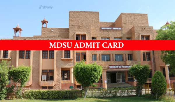 MDSU B.Ed 1st 2nd Year Admit Card