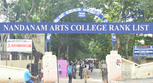 Nandanam Arts College Rank List