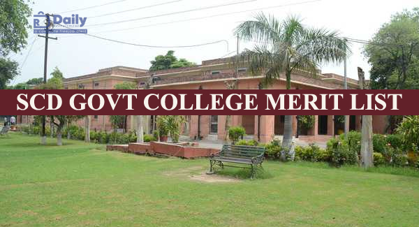 SCD Govt College UG 1st Merit List 2022