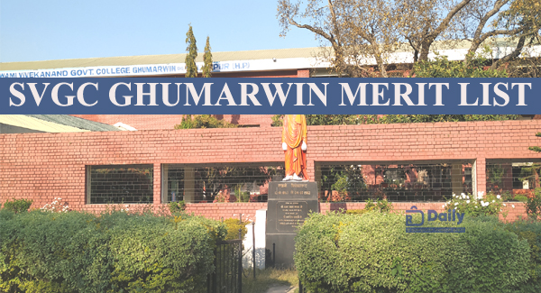 SVGC Ghumarwin 1st Merit List