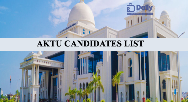 AKTU UPTAC Admission Candidates List