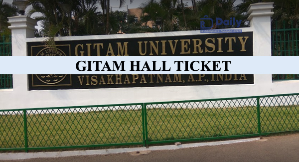 GITAM UG Supply Hall Ticket