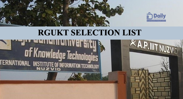 RGUKT AP Provisional Selection List