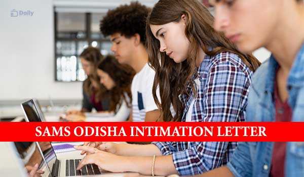 SAMS Odisha Degree Intimation Letter