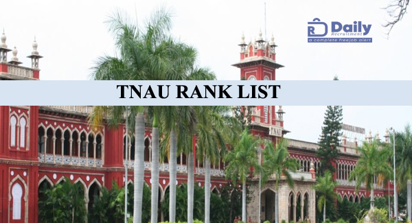 TNAU Agri BSC Rank List