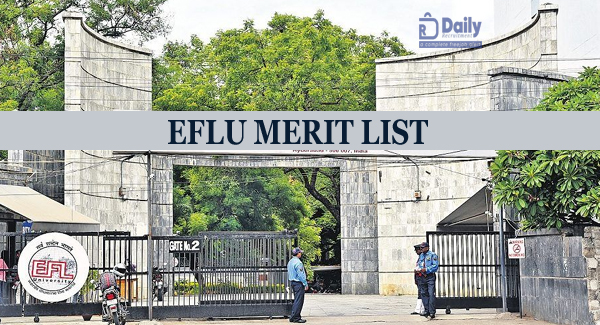 English and Foreign Languages University Merit List