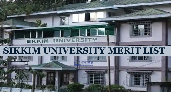 Sikkim University PG 1st Merit List