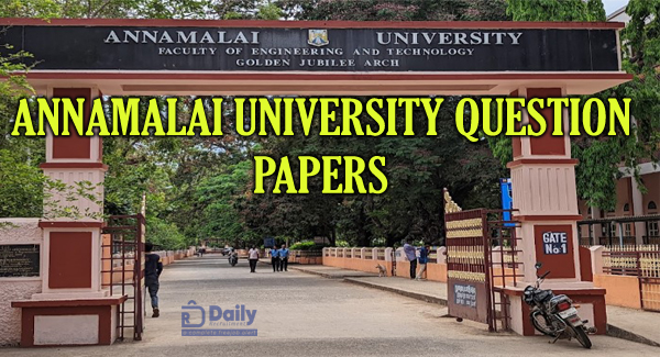 Annamalai University Old Question Papers with Answers pdf