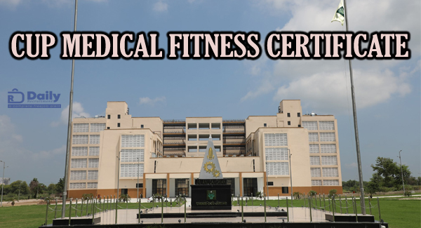 CUP Medical Fitness Certificate Download
