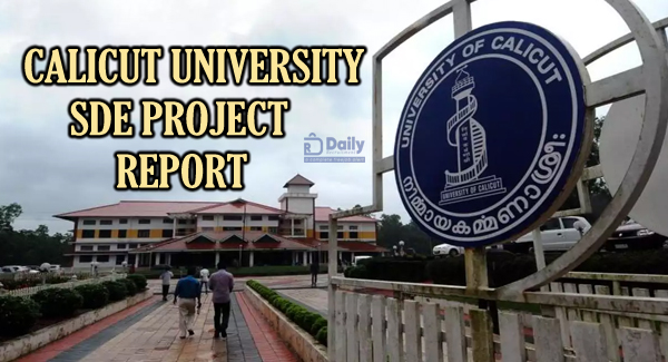 Calicut University SDE Project Report