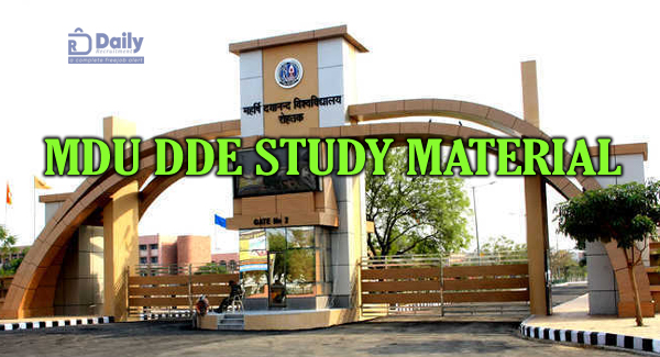MDU DDE Study Material