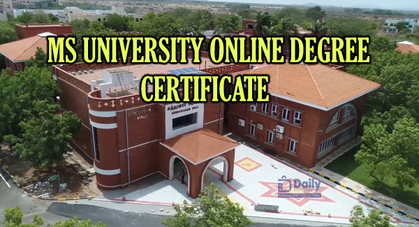 MS University Online Degree Certificate Apply