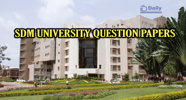 SDM University Question Papers